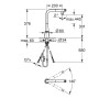 Змішувач для кухні Grohe Scala, довж.виливу - 200мм, поворотний, витяжний, вентиль + кнопка, супер сталь