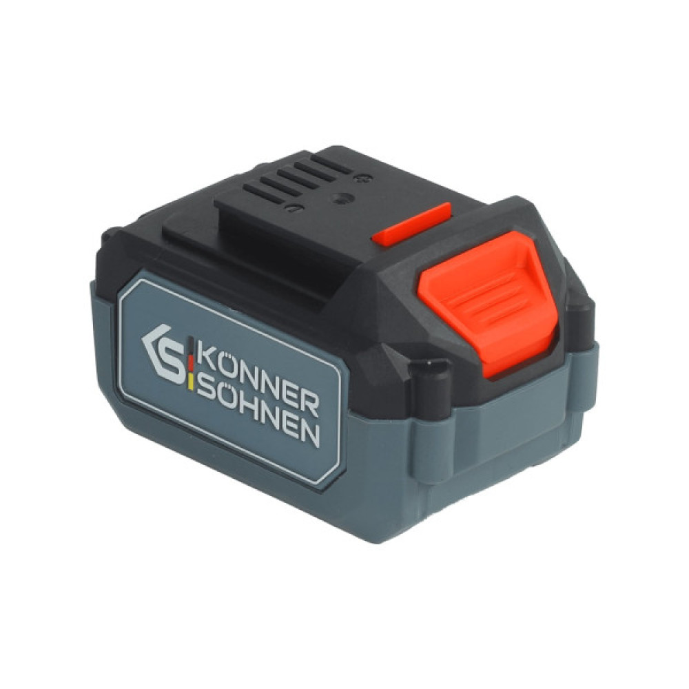 Набір із двох акумуляторних інструментів Konner&Sohnen KS IDAGB 20V SET 1 20В дриль ударний, шліфмашина кутова, швидкий ЗП 2.4А акб 1х2А·год+1х4А·год кейс 3кг