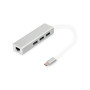 Концентратор Digitus USB-C - USB 3.0 3 Port Hub + Gigabit Ethernet (DA-70255) Концентратор Digitus USB-C - USB 3.0 3 Port Hub + Gigabit Ethernet (DA-70255)
