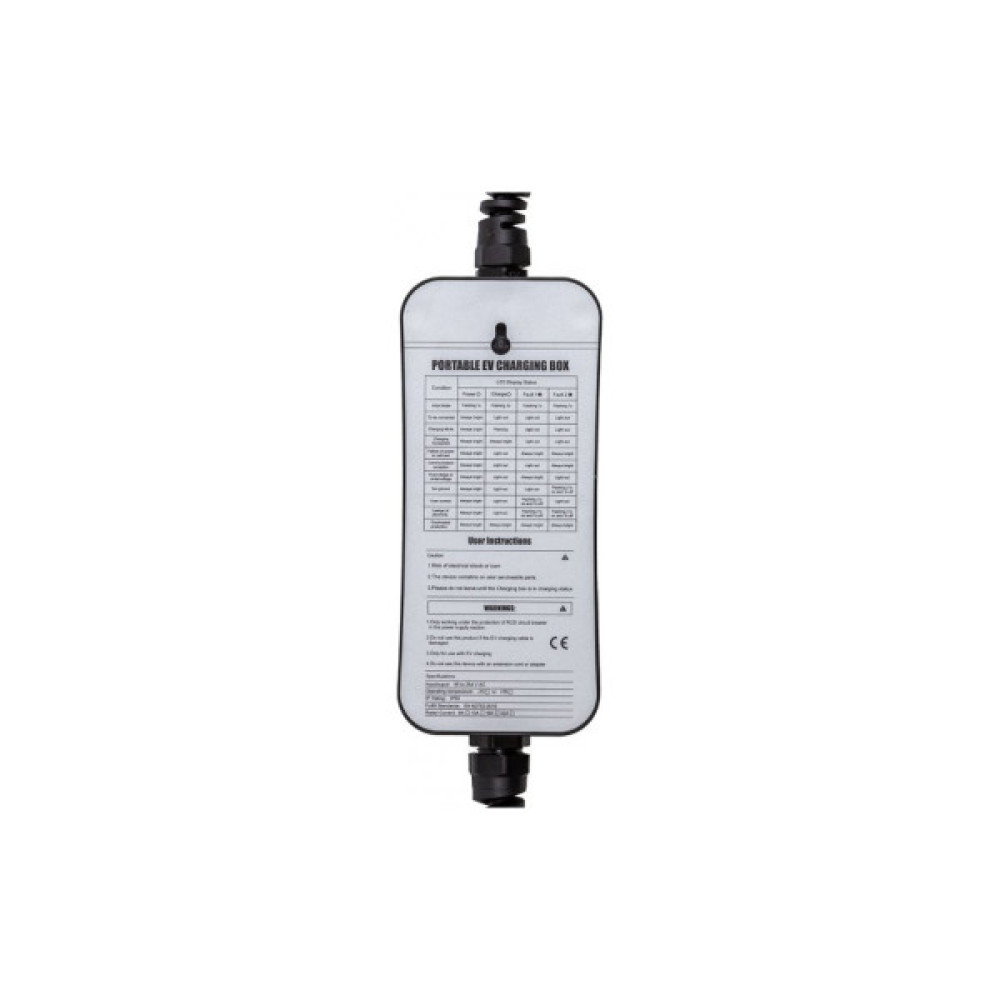 Зарядний пристрій для електромобіля HiSmart Type 1 - Schuko (220V), 16A, 3.6кВт, 1-фазное, 5м (EV200689)