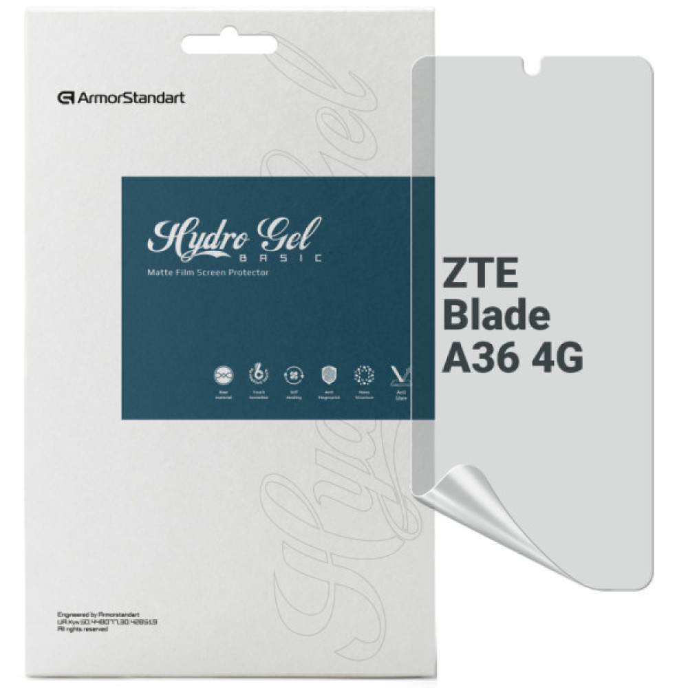 Плівка захисна Armorstandart hydrogel Matte ZTE Blade A36 4G (ARM88881) Плівка захисна Armorstandart hydrogel Matte ZTE Blade A36 4G (ARM88881)
