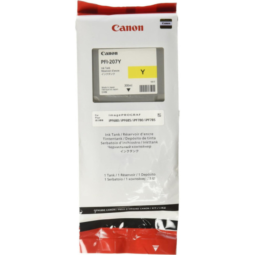 Картридж Canon PFI-207Y 300ml yellow (8792B001) Картридж Canon PFI-207Y 300ml yellow (8792B001)
