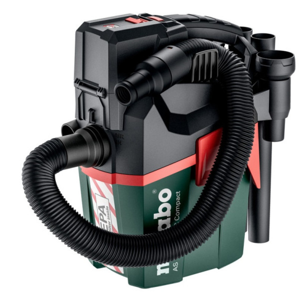 Пилосос акумуляторний Metabo AS 18 HEPA PC COMPACT 18В бак 6л 2100л/хв 3.8кг без АКБ та ЗП