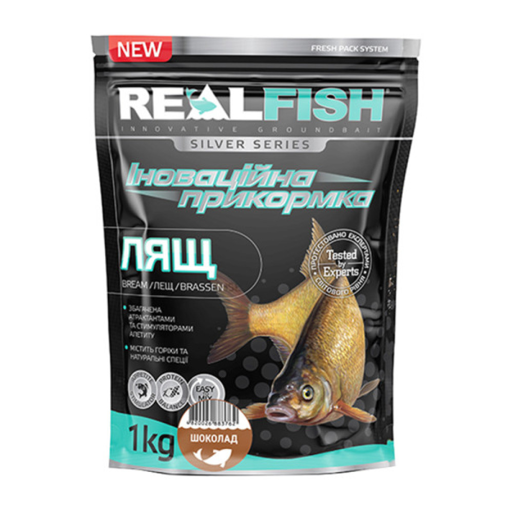 Прикормка Real Fish Silver Series Лящ Шоколад 1kg (809.00.32)