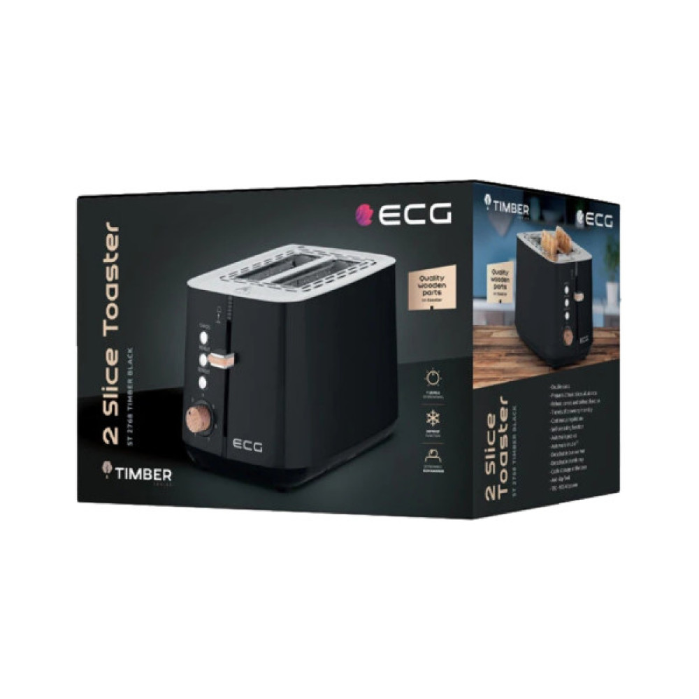 Тостер ECG ST 2768 Timber Black