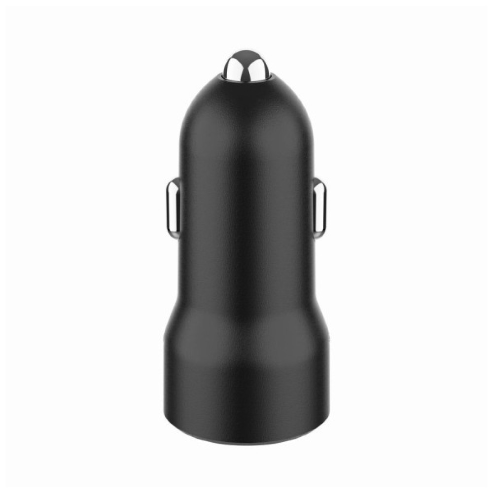 Зарядний пристрій Gembird 1xUSB-A (18W QC3.0) + 1xUSB-C (20W PD) black (TA-UC-A2PDQC20-CAR-01)