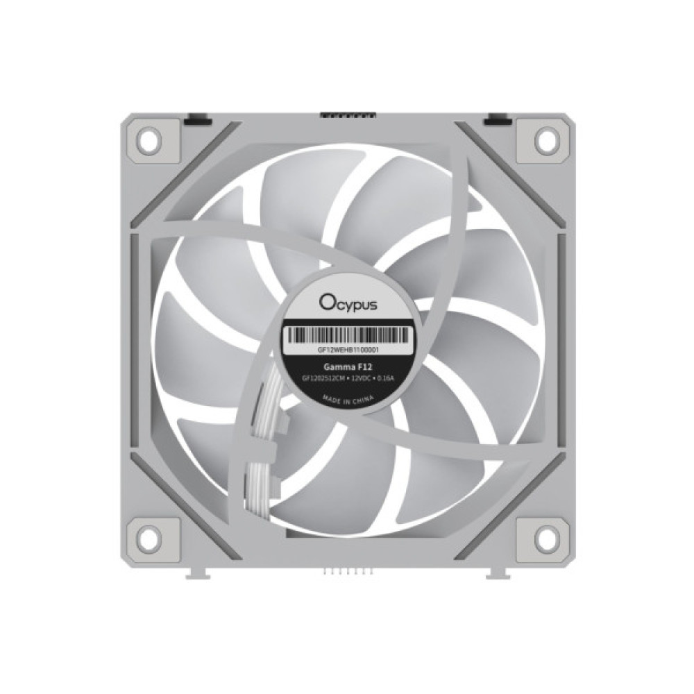 Кулер до корпусу OCYPUS GAMMA F12 ARGB REVERSE BLADE білий (GAMMA-F12-WH1AM01U-GL)