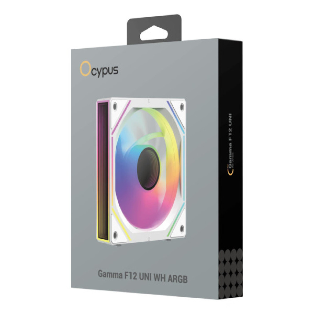 Кулер до корпусу OCYPUS GAMMA F12 ARGB REVERSE BLADE білий (GAMMA-F12-WH1AM01U-GL)