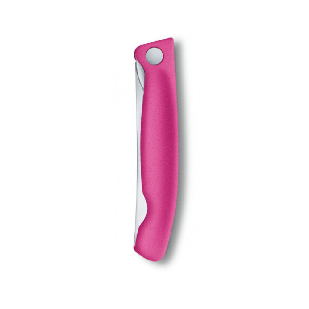 Кухонний ніж Victorinox SwissClassic Foldable Paring 11 см Serrated Pink (6.7836.F5B)
