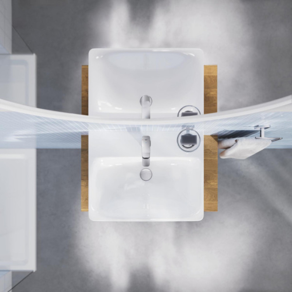 Змішувач для раковини Grohe QuickFix Dice ColdStart S-розміру, довж. виливу - 106мм, неповоротний, 1 важіль, хром