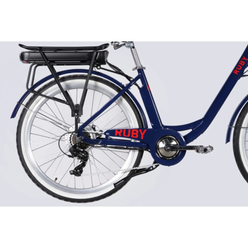 Електровелосипед Dorozhnik 26" eRUBY DD FR рама-17" 36B 13А*г 500Вт 2026 темно-синій (ELB-D-26-299)