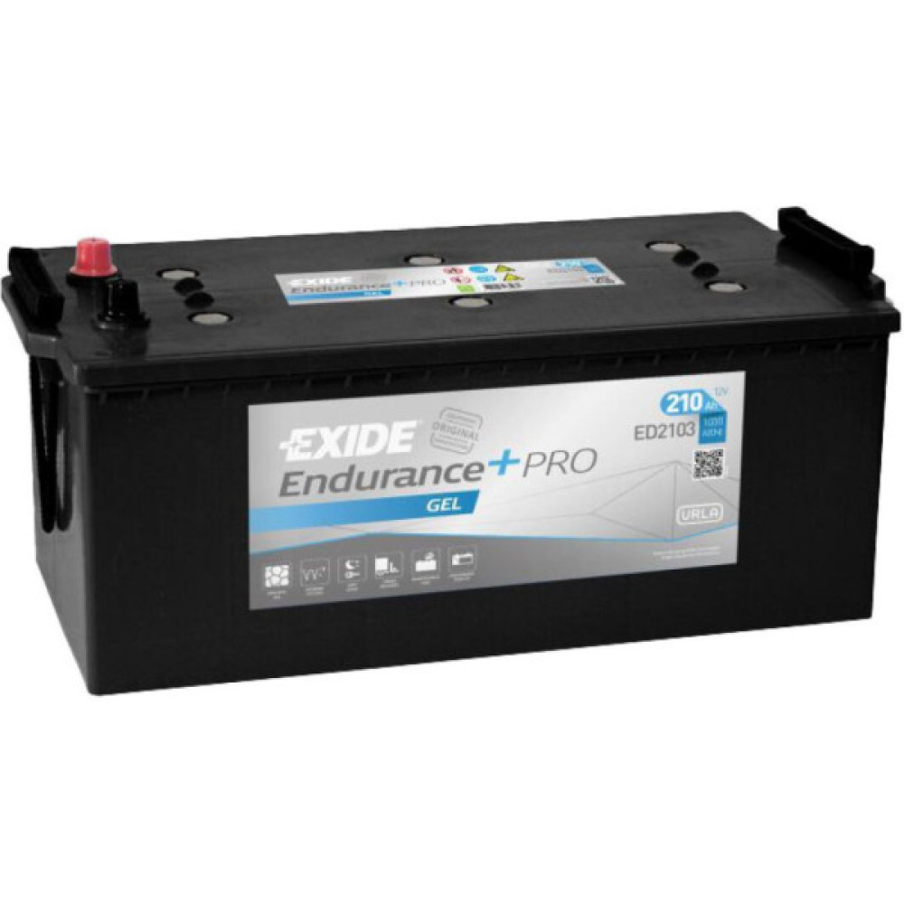Акумулятор автомобільний EXIDE ENDURANCE+PRO GEL 210Ah бокова(+/-) (1030EN) (ED2103)