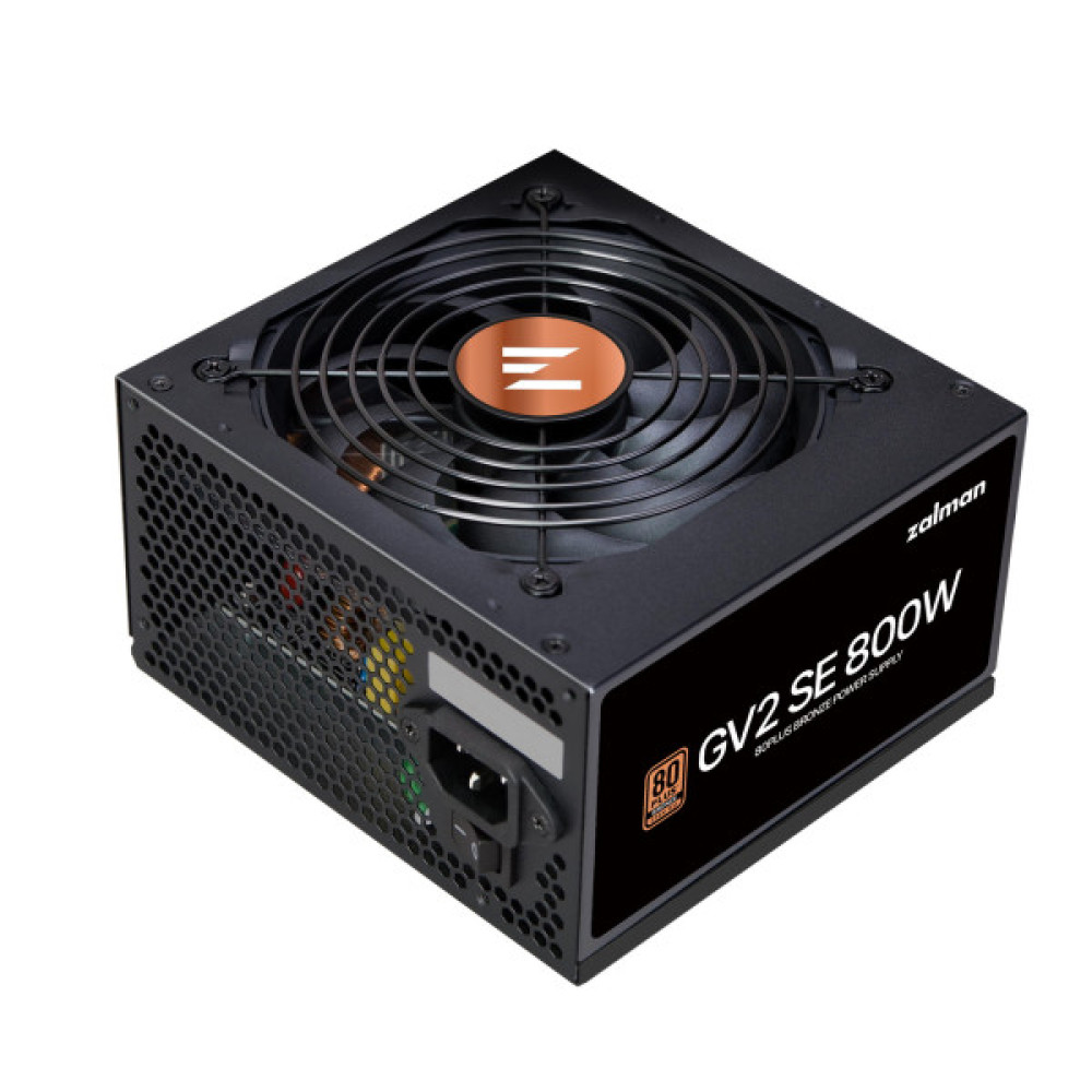 Блок живлення Zalman GV2SE  (800W) 88%, 80+ Bronze, 120мм, 1xMB 24pin(20+4), 1xCPU(4+4 pin + 8pin), 4xMolex, 8xSATA, 4xPCIe 8pin(6+2)