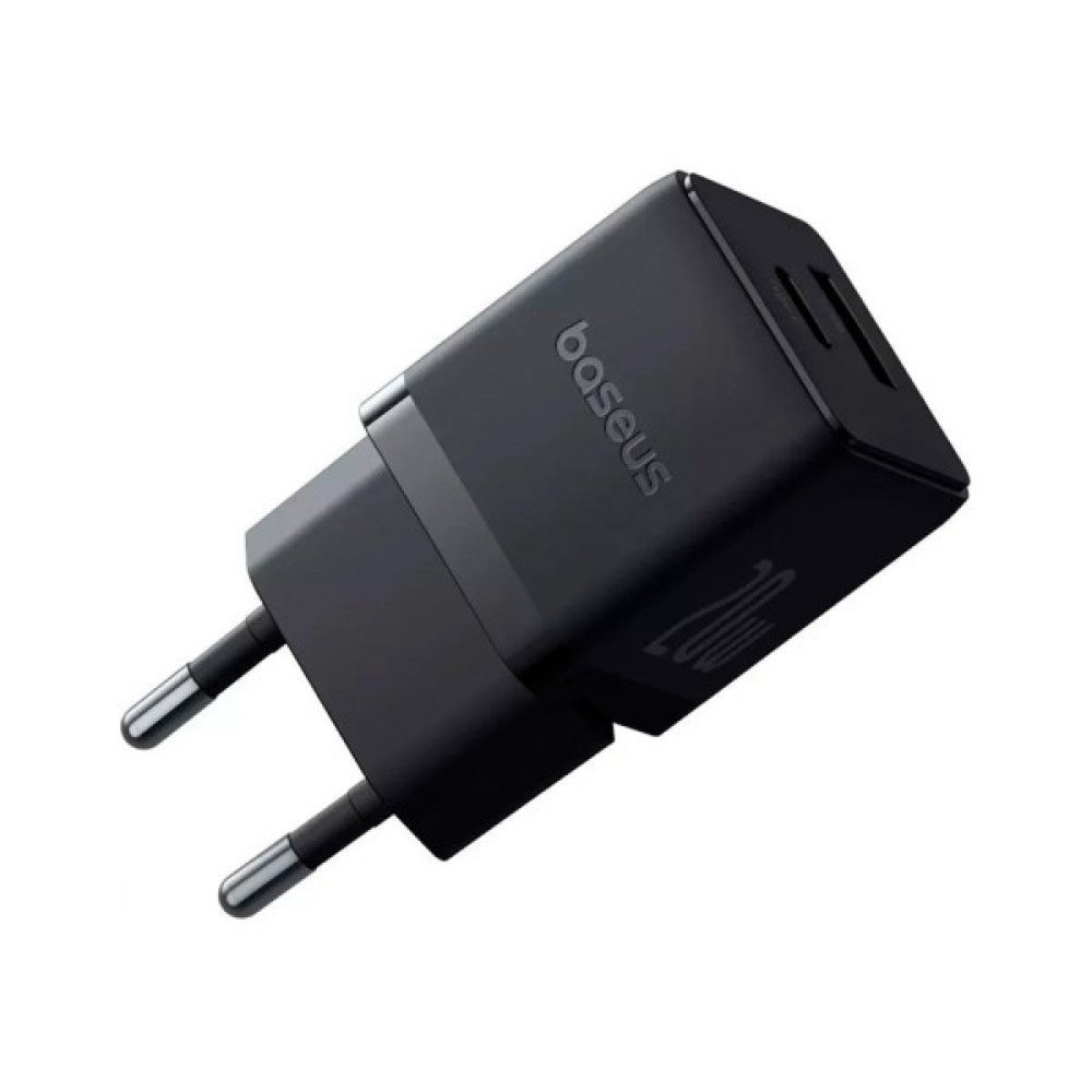 Зарядний пристрій Baseus Palm Fast Charger C+U 20W black (P10111608113-00)