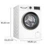 Пральна машина Bosch фронтальна, 9кг, 1400, A, 59см, дисплей, білий