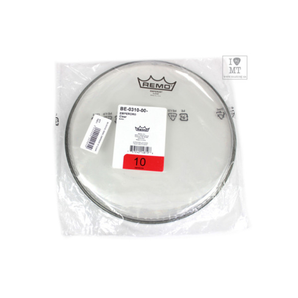 Пластик для барабана Remo Emperor 10" Clear (70211)