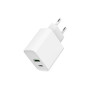 Зарядний пристрій Gembird USB-A + Type-C (PD20W + QC3.0 18W) white (TA-UC-PDQC20-01-W) Зарядний пристрій Gembird USB-A + Type-C (PD20W + QC3.0 18W) white (TA-UC-PDQC20-01-W)