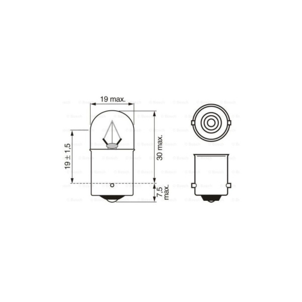 Автолампа Bosch 5W (1 987 302 510)