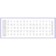 Наклейка на клавіатуру BestKey mini Pro 3,5х3мм, прозора основа, 70, білий (BKmPRO/WhiTr/050)