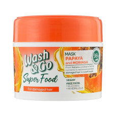 Маска для волосся Wash&Go Super Food з папаєю і морингою 300 мл (8008970053110) Маска для волосся Wash&Go Super Food з папаєю і морингою 300 мл (8008970053110)