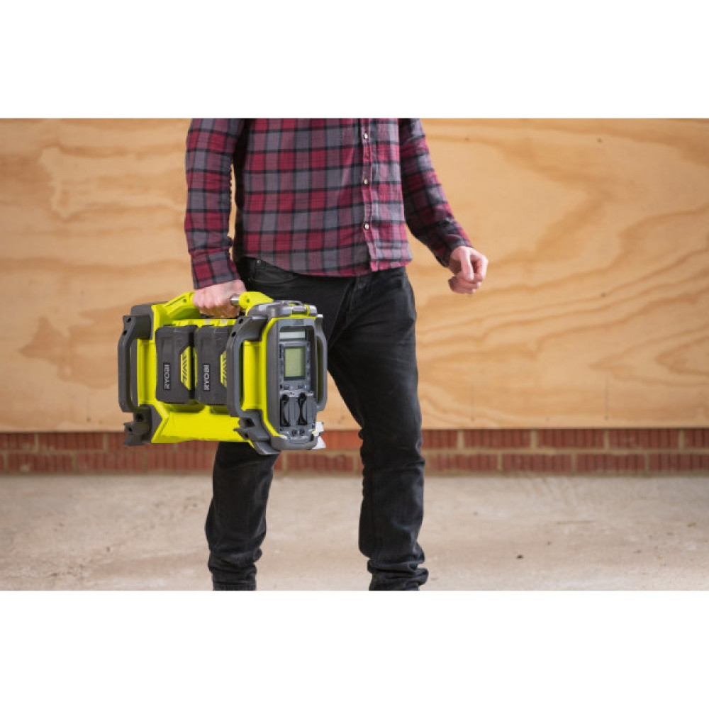 Інвертор напруги акумуляторний Ryobi Max Power RY36BI1800A-0 36В 1800/3000Вт розетка 2х220В рознім 4хUSB 2хType-C 5.66кг без АКБ та ЗП