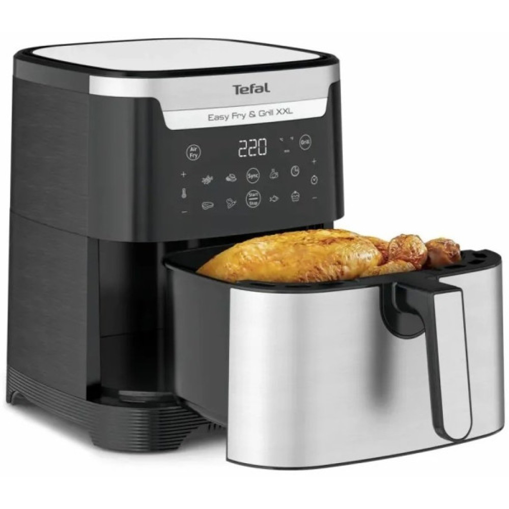 Мультипіч Tefal EasyFry&Grill XXL, 1830Вт, чаша-6.5л, сенсорне керув., 8 програм, пластик, чорно-сірий