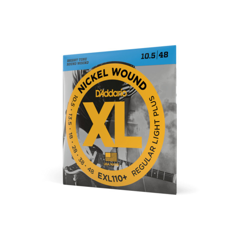 Струни для гітари D'Addario XL Nickel Wound Regular Light Plus (10.5-48) (EXL110+)