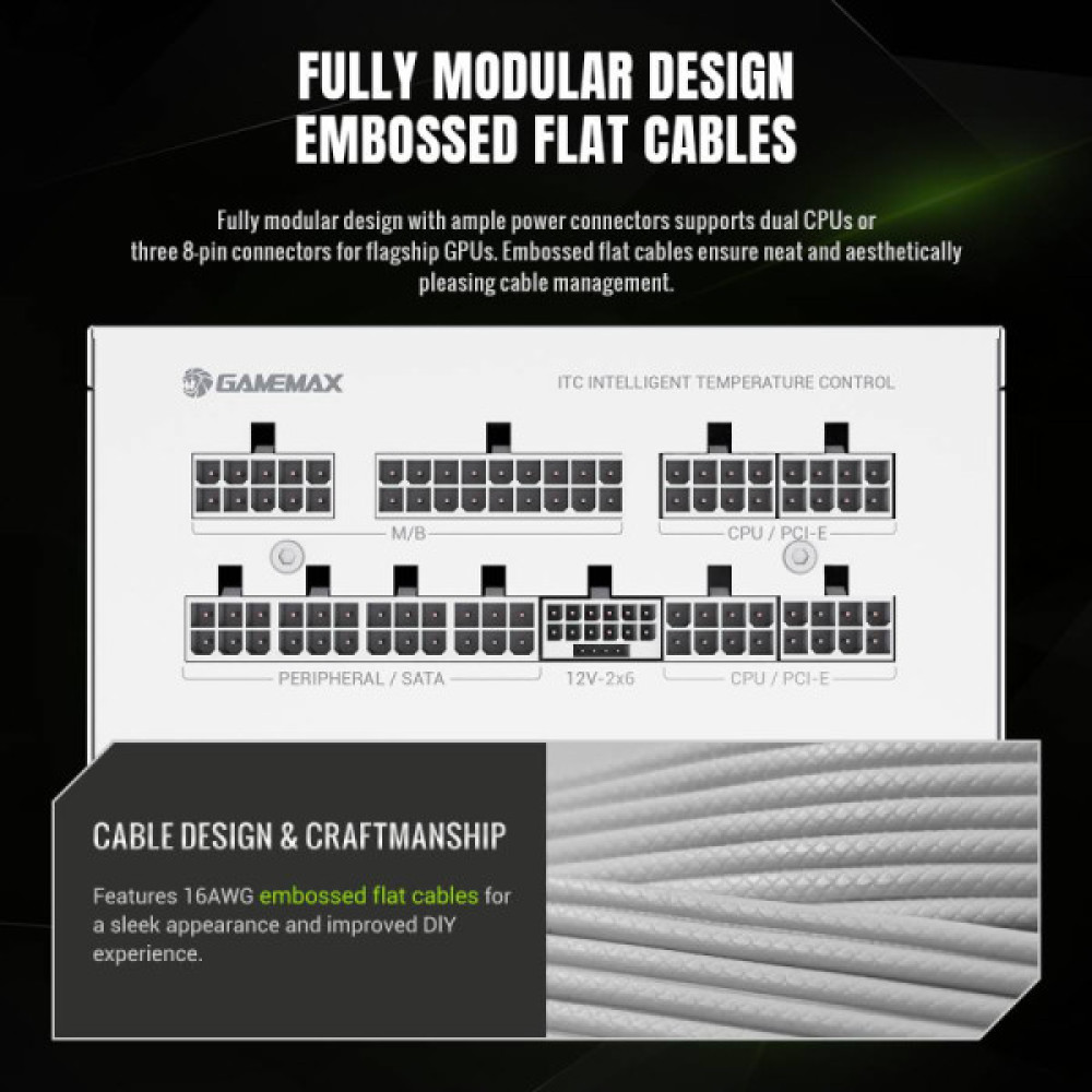 GAMEMAX GX PRO 1050G WH