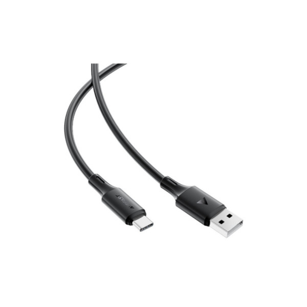 Дата кабель USB 2.0 AM to USB-C 1.2m 3A 60W silicone black Acefast (6974316284178)