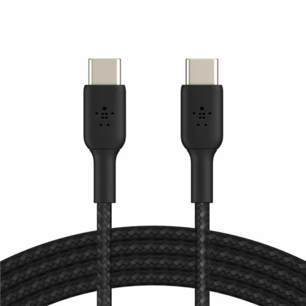 Дата кабель USB-C to USB-C 1.0m braided black Belkin (CAB004BT1MBK)