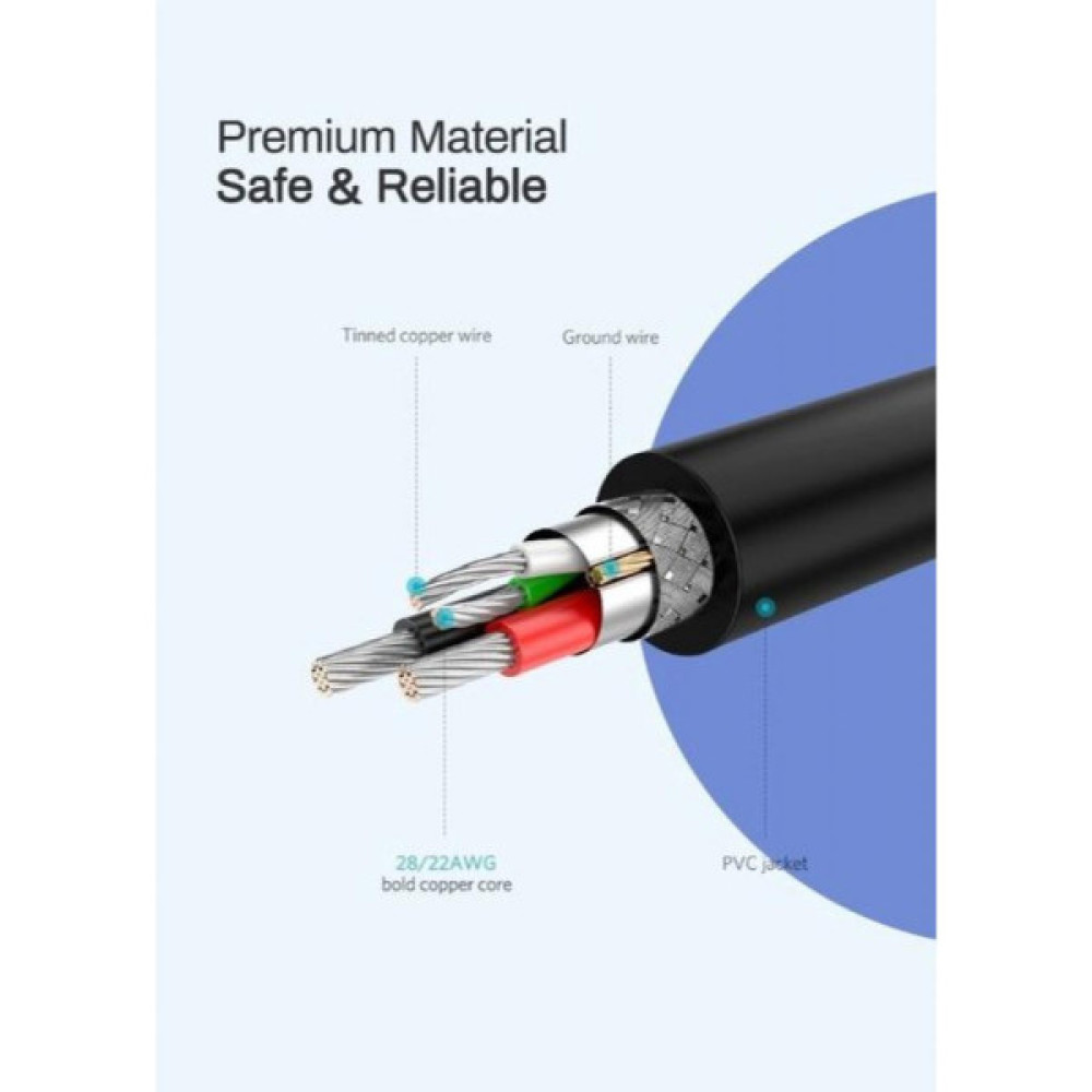 Дата кабель USB 2.0 AM to Micro 5P 1.0m US289 Black Ugreen (60136)