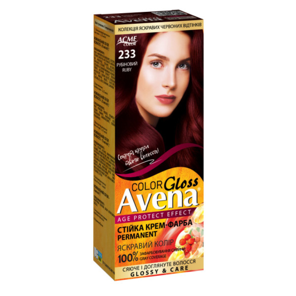 Фарба для волосся Acme Color Avena Gloss Color Стійка 233 - Рубіновий (4823115502735)