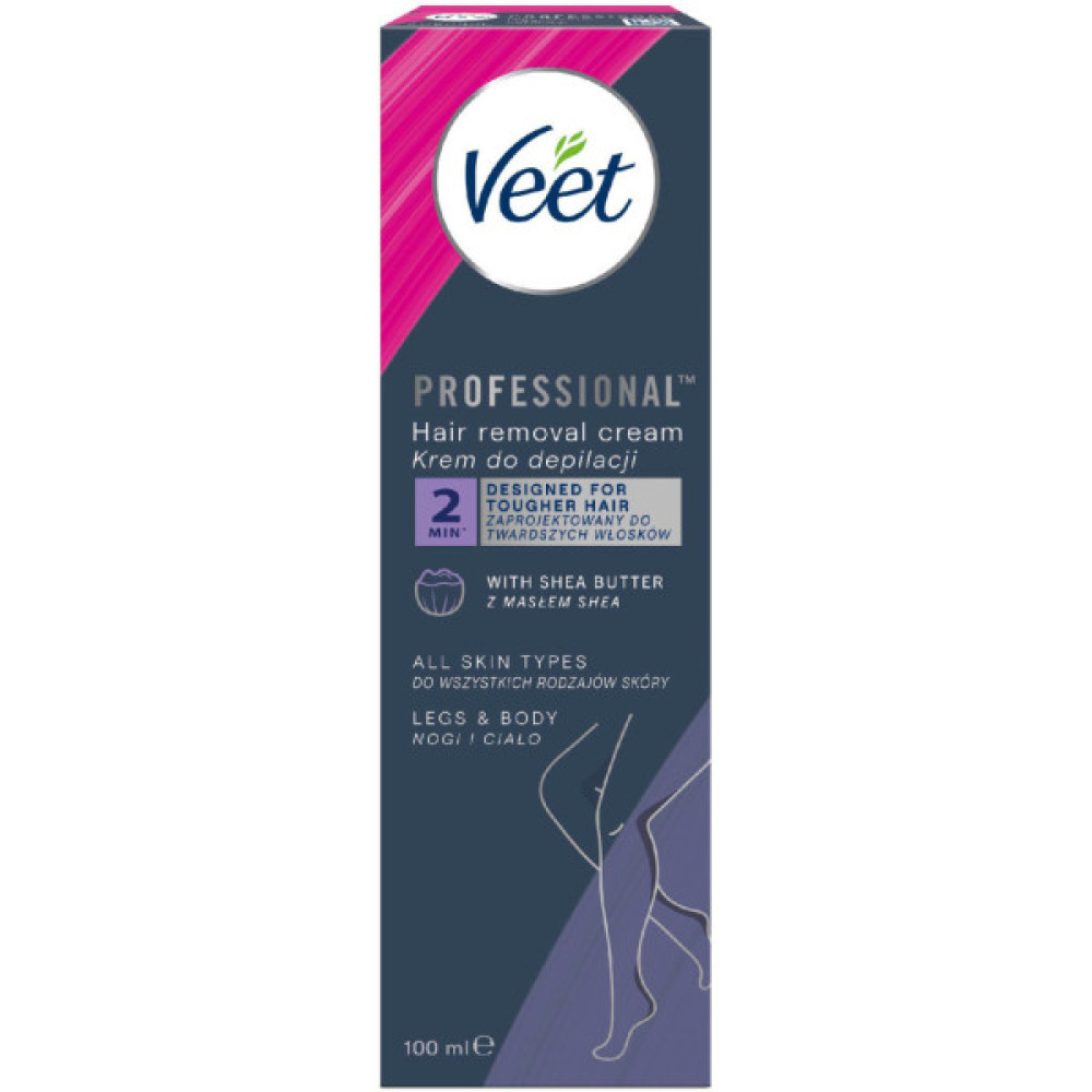 Крем для депіляції Veet Professional для всіх типів шкіри з Олією ши 100 мл (5900627099034) Крем для депіляції Veet Professional для всіх типів шкіри з Олією ши 100 мл (5900627099034)