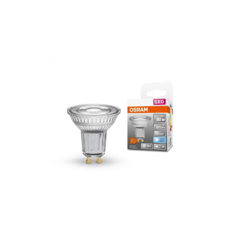 Лампочка Osram LED PAR16 80 6,9W/840 230V GU10  скляна колба (4058075453647)