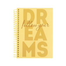 Блокнот Axent на спіралі А5 120 аркушів, клітинка, тверда обкладинка, Dreams (8464-4-A)