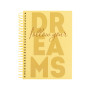 Блокнот Axent на спіралі А5 120 аркушів, клітинка, тверда обкладинка, Dreams (8464-4-A)
