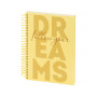 Блокнот Axent на спіралі А5 120 аркушів, клітинка, тверда обкладинка, Dreams (8464-4-A)