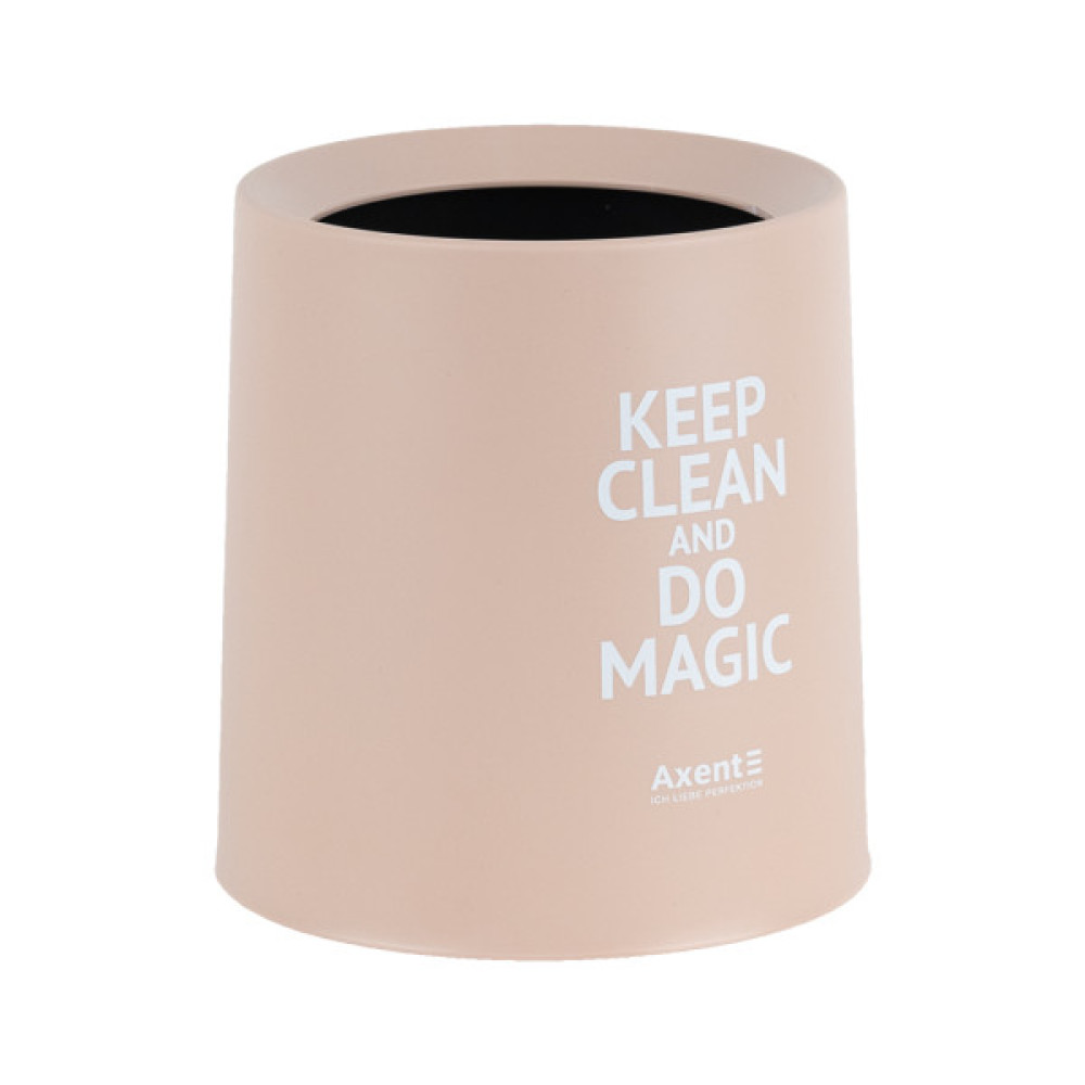 Кошик для паперів Axent Настільний контейнер для сміття, круглий, персиковий (2131-42-A)