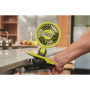 Вентилятор акумуляторний кліпса Ryobi USB Lithium RCF4-0 4В 3800об/хв обертання 325° поворот 180° 2 швидкості 0.29кг без АКБ та ЗП