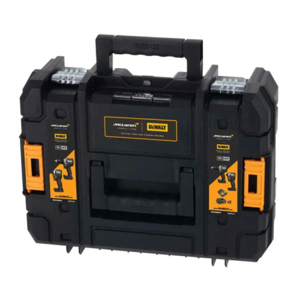 Набір із двох акумуляторних інструментів DeWalt McLaren F1 TEAM LIMITED EDITION 18В XR дриль-шурупокрут DCD85 шурупокрут акумуляторний DCF85 акб 2х5А·год ЗП кейс 6.5кг