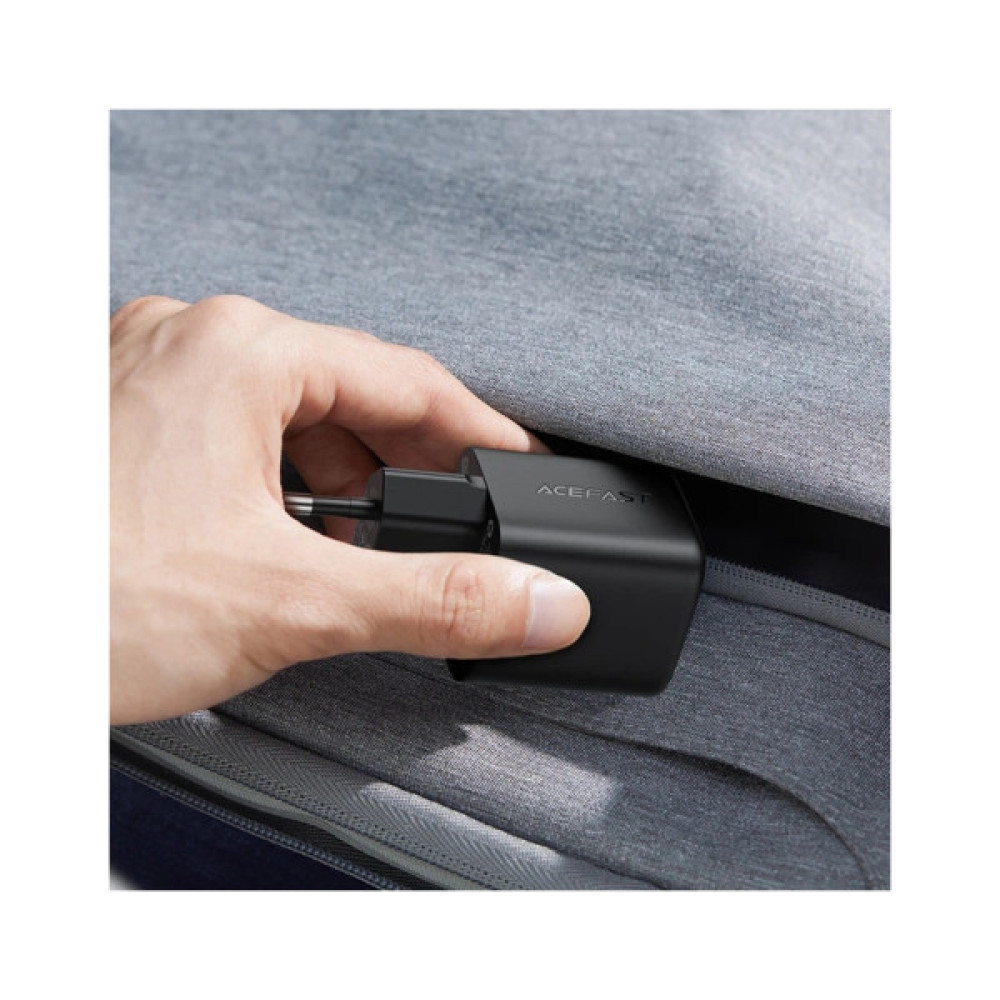 Зарядний пристрій Acefast A136 USB-C PD40W GaN black (6974316286233)