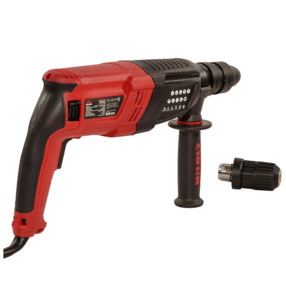 Перфоратор Vitals Ra 2680BNq, 800W, 2.8J, 0-5500уд/хв, 0-1350об/хв, SDS-plus, 3 режими, кейс (243915)