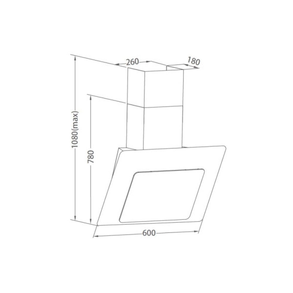 Витяжка кухонна Pyramida NRX 60 (800) SR XGBL