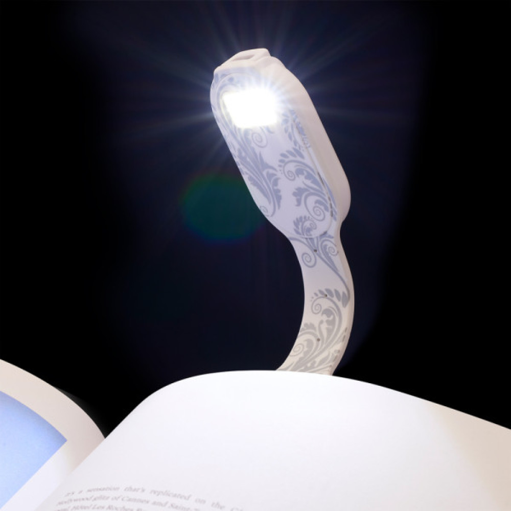 Закладки для книг Flexilight ліхтарик Rechargeable - Білі квіти (FLRWF)