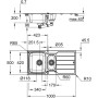 Мийка кухонна Grohe K500, нерж.сталь, прямокут., з крилом, 1000x500x200мм, чаша - 2, врізна, нержавіюча сталь Мийка кухонна Grohe K500, нерж.сталь, прямокут., з крилом, 1000x500x200мм, чаша - 2, врізна, нержавіюча сталь