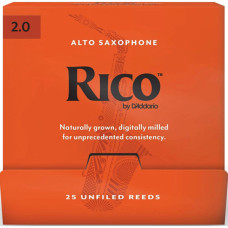 Тростина для саксофона D'Addario Rico - Alto Sax #2.0 - 25 Pack (RJA0120-B25)
