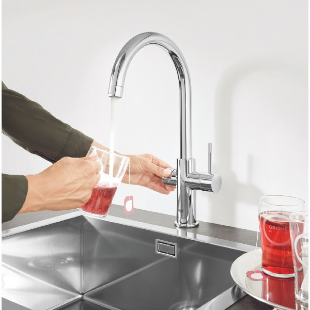 Комплект змішувача для кухні GROHE Red Duo і бойлерна система M розміру