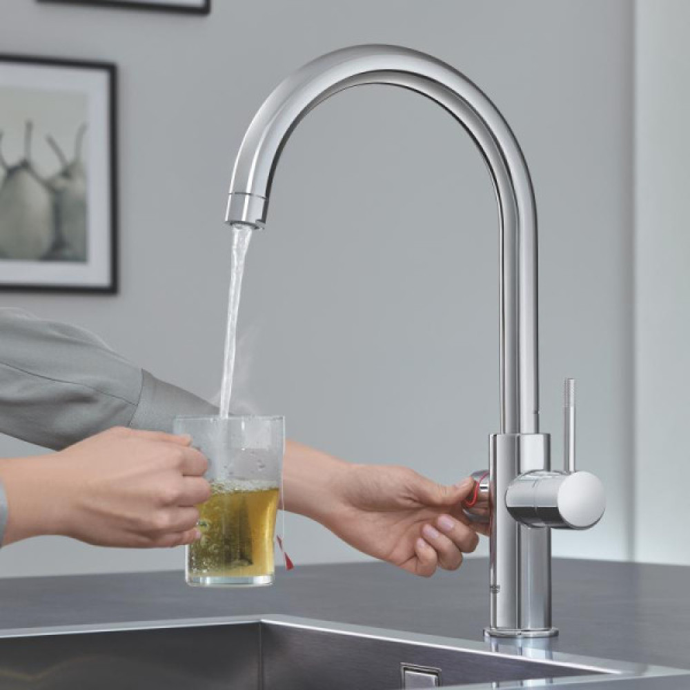 Комплект змішувача для кухні GROHE Red Duo і бойлерна система M розміру