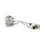 Дата кабель USB 2.0 to Lightning 2.0m 2A magnetic nylon silver PiPo (18169)