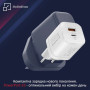 Зарядний пристрій Promate 33W USB-C + USB-A (powerport-33.white) Зарядний пристрій Promate 33W USB-C + USB-A (powerport-33.white)